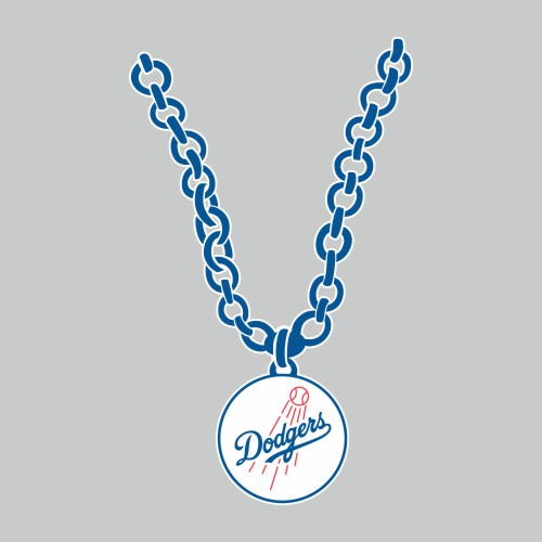 Los Angeles Dodgers Necklace logo vinyl decal